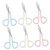 DOITOOL 6pcs Stainless Steel Eyebrow Tweezers Scissor Shape Design for Removal Makeup Tool Convenient for Daily Use Lightweight view 1