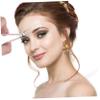 DOITOOL 6pcs Stainless Steel Eyebrow Tweezers Scissor Shape Design for Removal Makeup Tool Convenient for Daily Use Lightweight view 2