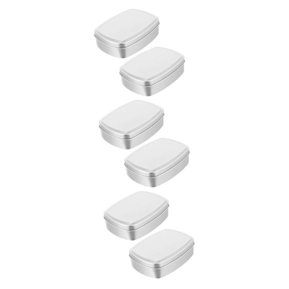 NOLITOY 6pcs Aluminum Case for Soap Bar Holder Take Out Containers Lids Makeup Case Smell Containers