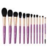 XO Glam 12Pcs Purple Passion Makeup Brush Set Premium Synthetic Blending Buffer Powder Eye Shading Eyeshadow Pencil Foundation Highlighter Cosmetics Brushes view 1