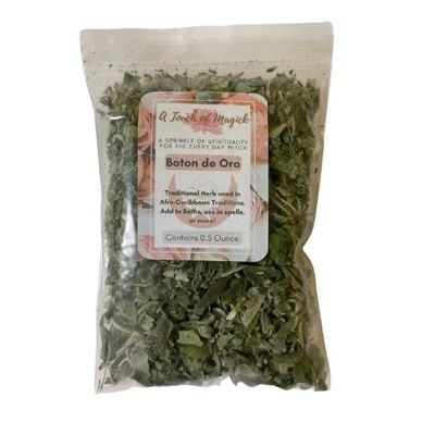 Boton de Oro Dried Herb | Herb used for Love & Attraction Spells | Contains 0.5 Ounces
