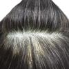 Toupee for Men Hair Replacement Systems Swiss Lace Front Mens Toupee Bleached Knot Natural Human Hair Piece (1B20# Off Black with 20% Synthetic Grey, 6x8"-120% Medium Light to Medium Density) view 4
