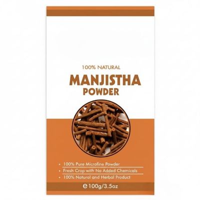 100% Herbal Manjistha Powder for Hair, Face and Skin,No Added Chemicals, 100 Grams