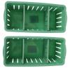 Angoily 2pcs European Style Makeup Travel Case Makeup Organizer Cosmetics Storage Container for Women Portable Divided Bag Hollow Baffle and Wide Handles Sturdy Base view 1