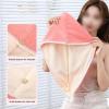 2PCS Double Layer Coral Velvet Quick Drying Hair Cap, Double-Layer Thickened Water-Absorbent Drying Hair Towel Shower Cap (2pcs-D,One Size) view 2