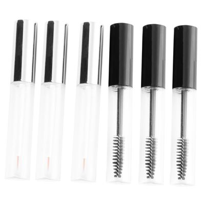 Beaupretty 3pcs Empty Mascara Tube Set Eyelash Wands Funnels and Silver Cream Containers for Diy Mascara for Travel and Easy Refilling