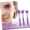 Angoily Silicone Makeup Brush Set 6 Piece Makeup Applicator Soft Purple Brushes Beauty Tools for Women Non-soaking Easy to Cle view 4