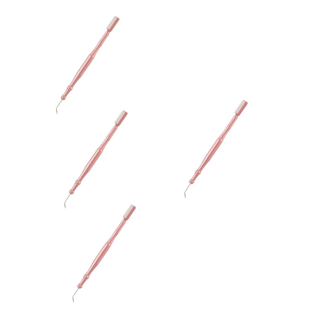 Angoily 4pcs Eyelash Lift Kit Tool with Comb Dual- Eyelash Separator for Lash Extensions Curling Perming Tool for Salon Personal Use Lightweight Portable