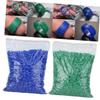 Balacoo 1 Pack 450pcs Jewlery Jewelry Making Wax Mold Wax Beads Jewelry Making Beads Silver and Copper Universal, Blue view 3