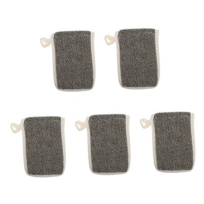 Angoily 5pcs Exfoliating Soap Bags for Handmade Facial Soap Black Linen Foaming Pouches for Home Bathing Convenient Hanging Design for Quick Drying and Longer Lasting Use