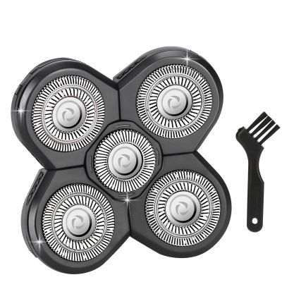 1 PCS Head Shaver Replacement Blades,Valentines Day Gifts for Him Mens Husband Dad - Birthday Gift Ideas for Dad, 5-Blade Shaver Heads for Bald and Face Hair with Cleaning Brush