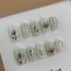 CHRISK Hand worn nail art patches fake nails nail patches flower fake nails (Color : A, Size : L) view 4