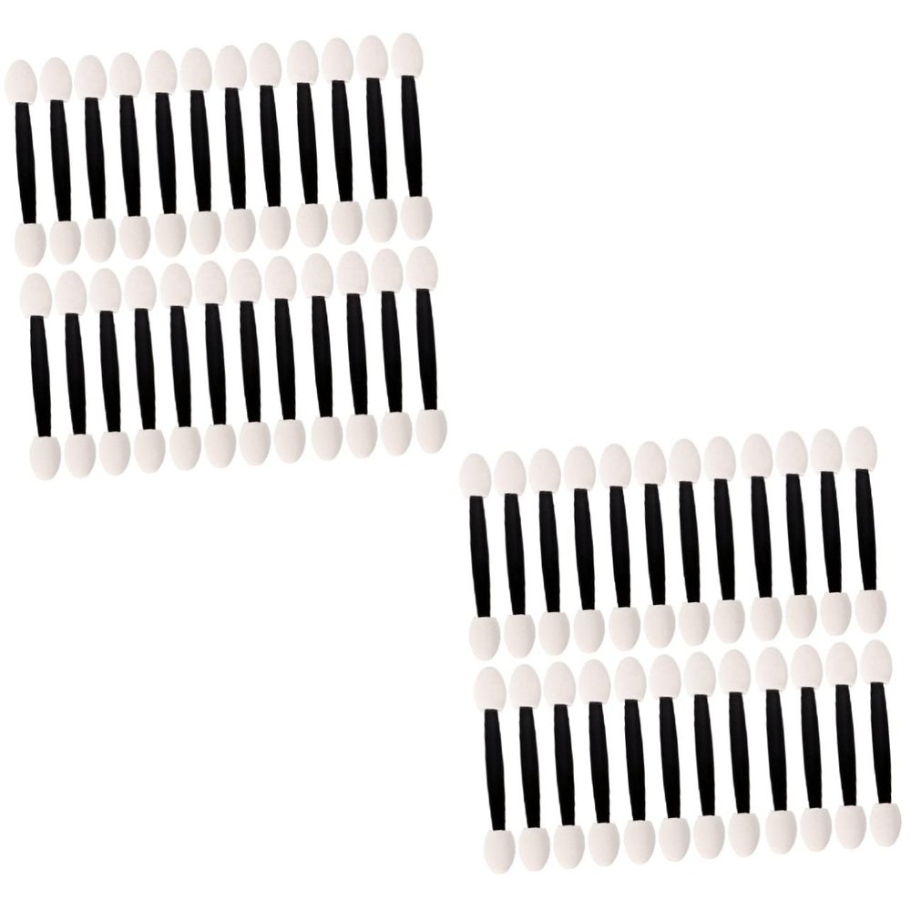 Angoily 2pcs Professional Eyeshadow Sponge Applicators Makeup Tool Double-ended Brushes for Women Easy to Apply Blend