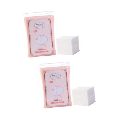 Didiseaon 2000pcs Pure Cotton Makeup Removal Pads Disposable Facial Cotton for Face Gentle Absorbent for Salons Home Use