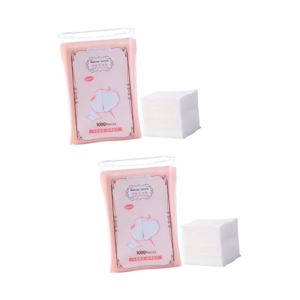 Didiseaon 2000pcs Pure Cotton Makeup Removal Pads Disposable Facial Cotton for Face Gentle Absorbent for Salons Home Use