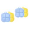 4 Pcs Silicone Scrub Brush Sponge Mittens Gloves Scalp Massager Exfoliating Glove Shower Scrubber for Body Dry Body Brush Silicone Scalp Brush Bath Head Frosted view 1