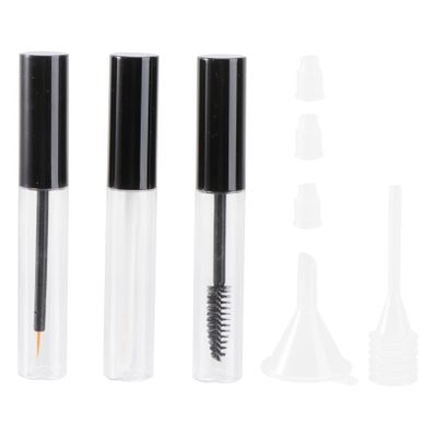 FRCOLOR 9pcs Empty Mascara Tube Set Eyelash Funnels Transfer Pipettes for Mascara Leak Design for Travel and Beauty Applications