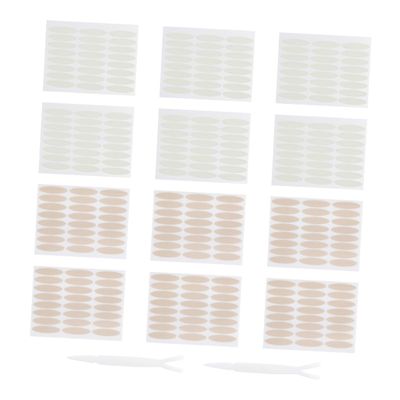 balacoo 3pcs Tape Stickers for Women Invisible Double Adhesive with Tools Natural Look with Skin Color Design Lightweight Mesh for Eye Makeup Application Random Style