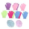 Balacoo 1 Set Gloves for Kids Shower Caps Kids Mittens Back Massage Glove Five Fingers Shower Gloves Protective Shower Hat Bath Gloves Lace Bath Cap Child Take a Bath view 1