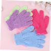 Balacoo 1 Set Gloves for Kids Shower Caps Kids Mittens Back Massage Glove Five Fingers Shower Gloves Protective Shower Hat Bath Gloves Lace Bath Cap Child Take a Bath view 2