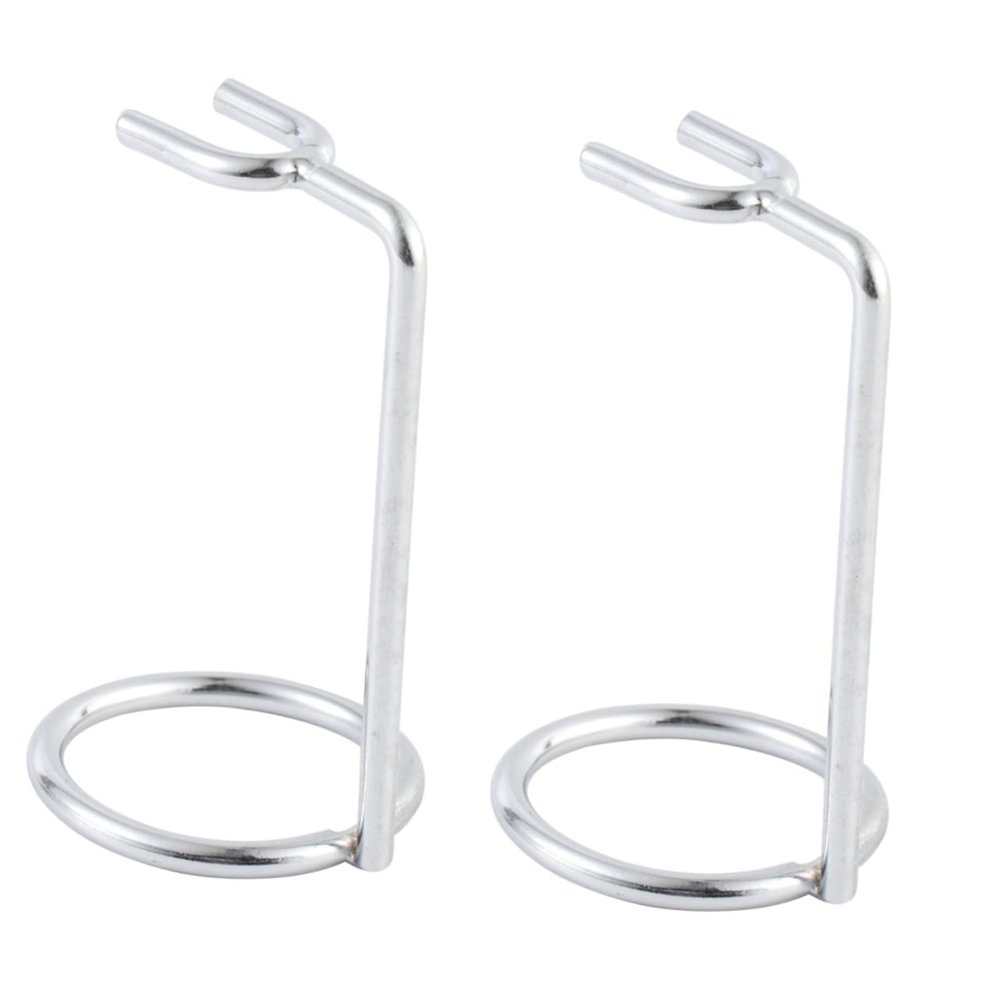 balacoo 2pcs Razor Stand Shaving Brush Holder Men Safety Razor Rack Air Dry Brush Metal Shaving Stand Random Patterns