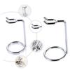 balacoo 2pcs Razor Stand Shaving Brush Holder Men Safety Razor Rack Air Dry Brush Metal Shaving Stand Random Patterns view 3