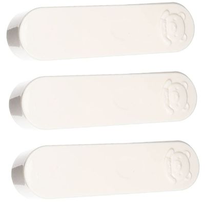 Angoily 3pcs Cute Bear Cotton Swab Holder Mini Storage Box for Cotton Balls and Items Portable Decorative Organizer for Home and Office White Pp Material