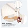 Angoily 3pcs Cute Bear Cotton Swab Holder Mini Storage Box for Cotton Balls and Items Portable Decorative Organizer for Home and Office White Pp Material view 4