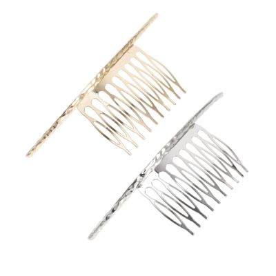 Beaupretty 2pcs Elegant Hair Side Combs for Women Simple Design Hair Clips for Girls Golden Silver Options for Tiaras and Diy Projects