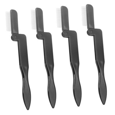 Angoily 4pcs Single-ended Brow Grooming Comb for Eyebrows Makeup Eyelash Brush Tool Eyebrow Shaping Kit Spoolies