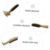 DOITOOL 3pcs Natural Boar Bristle Beard Brush Wooden Mustache Grooming Tools for Men Elastic and Gentle Bristles for Facial Hair Care Lightweight Long Handle for Daily Use view 4