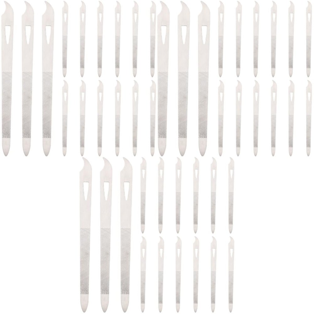 Beaupretty 45pcs Alloy Manicure Tools Metal Nail Files Cuticle Trimmer Nail Art Tools