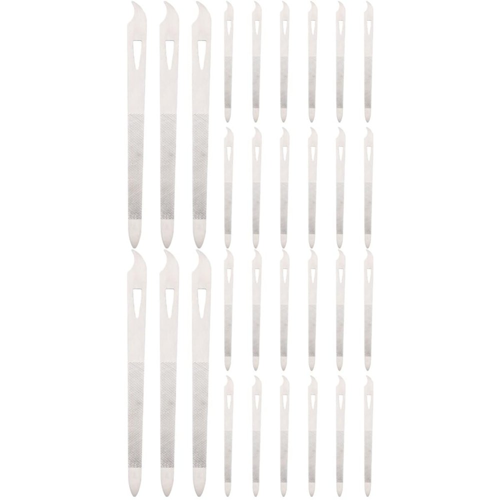 Beaupretty 30pcs Metal Nail Files for Manicure Fingernail Trimming Tools for Nail Art and Salon Use Easy to Operate Chic Design