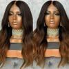 Anisah Remy Glueless Two Tone Colored Transparent Lace Human Hair Wig Brazilian ombre lace front wig human hair (20 Inch, lace front wig) view 1