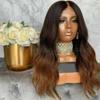 Anisah Remy Glueless Two Tone Colored Transparent Lace Human Hair Wig Brazilian ombre lace front wig human hair (20 Inch, lace front wig) view 2