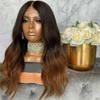 Anisah Remy Glueless Two Tone Colored Transparent Lace Human Hair Wig Brazilian ombre lace front wig human hair (20 Inch, lace front wig) view 3