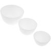 DOITOOL 3Pcs Silicone Facial Mask Mixing Bowl for Facial Mask, Mud Mask and Other Skincare Products, Diy Face Mask Mixing Bowl, Microwavable Silicone Facial Mud Bowl, 3.6in 4in 5in (White) view 1