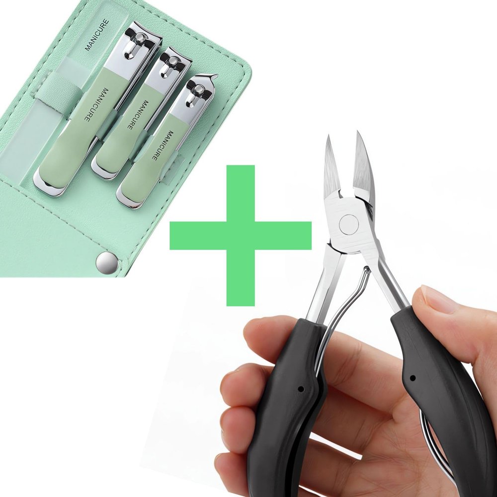 4 Pcs Manicure Set Stainless Steel Nail Clippers, Beauty Tool Portable Set And Podiatrist Toenail ClippersNail Clippers for Thick & Ingrown Toenails