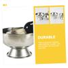 DOITOOL Stainless Steel Shaving Bowl Stable Footed Base Portable Reusable Shaving Cup for Men for Creating Rich Grooming Tool for Home Travel view 3