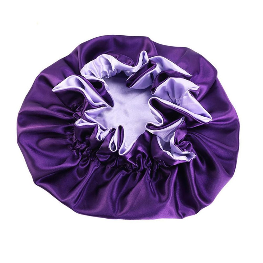 Balacoo Hair Bonnet Double Layer Sleeping Hat Satin Post Cap Elastic for Women Hair Loss Protection Comfortable