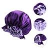Balacoo Hair Bonnet Double Layer Sleeping Hat Satin Post Cap Elastic for Women Hair Loss Protection Comfortable view 3