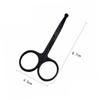 balacoo Safety Stainless Steel Vibrissa Nose Hair Trimmer Eyebrow Scissors Rounded Tips for Safe Use Black Design for Men Women Precision Trimming for Nose Eyebrows view 2