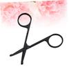 balacoo Safety Stainless Steel Vibrissa Nose Hair Trimmer Eyebrow Scissors Rounded Tips for Safe Use Black Design for Men Women Precision Trimming for Nose Eyebrows view 4