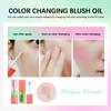 Color Changing Blush Oil, Skin's Natural PH Changing Blush for Dewy, Lightweight & Waterproof & Moisturizing Formula, Lasting Hydrating Rouge for All Skin, Easy To Blend, 6.5ml (Clear Green) view 3