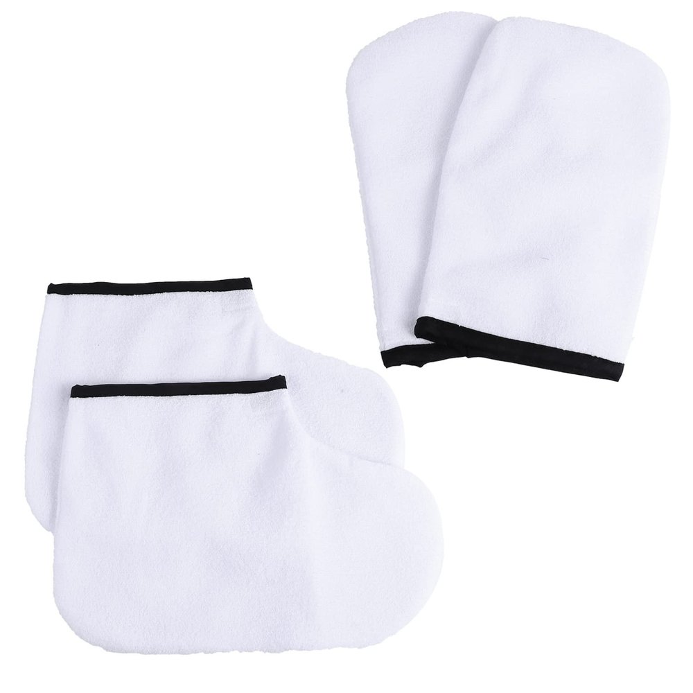 POPETPOP 12pcs Paraffin Bath Mitts and Booties for Hand and Care Heat Therapy Durable for Moisturizing Treatment
