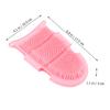 Angoily 2pcs Versatile Silicone Bathing Body Scrubber Exfoliating Loofahs for Adults and Boy Girl Gentle Skin Cleanser for All Body Parts Safe and Durable Material Pink Green view 4