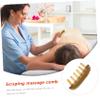 Beaupretty 2pcs Ox Horn Comb Scalp Massager Wide Teeth Gua Brush for Hair Smooth Edges Ergonomic Design view 2