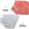 Angoily 2pcs Coral Fleece Hair Drying Towels Quick Drying Shower Caps for Women Adorable Cartoon Design Lightweight and Absorbent Bathing Hats for Home and Travel view 2