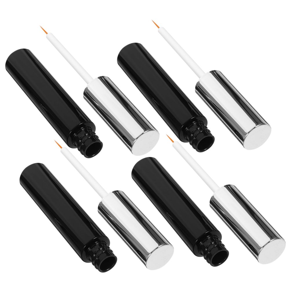 NOLITOY 4pcs Empty Eyeliner Vials Set with Funnels and Pipettes for Diy Eyeliner and Eyelash Oil Compact Lightweight Makeup Containers for Women and Girls