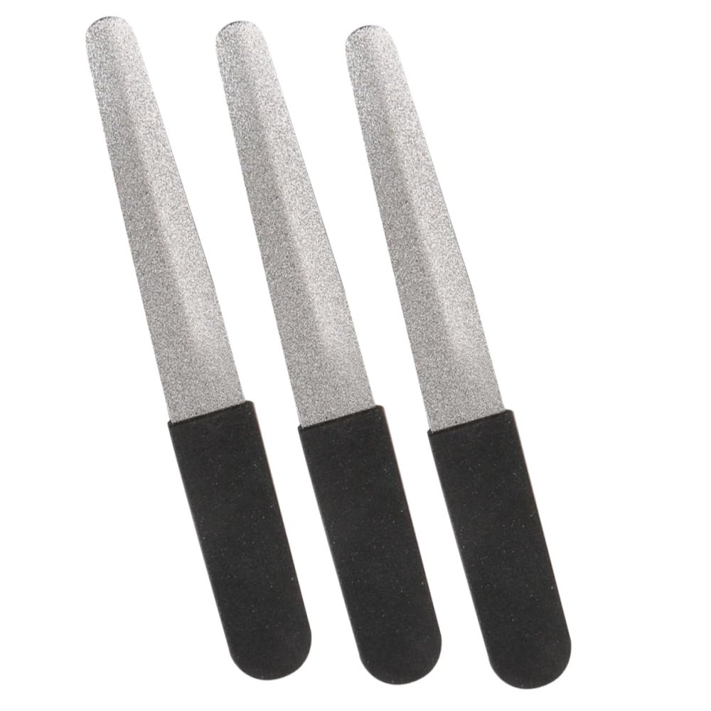 3pcs Metal Nail Files for Natural Nails Fingernail Files Nail File Metal Pedicure Tool Toe Nail File Fingernail Trimming Tools Manicure Nail Files Stainless Steel Aldult